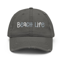 Thumbnail for Beach Life Distressed Cap  New England Trading Co Charcoal Grey  
