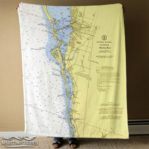 Nautical Chart Blankets, Florida Coastal Maps