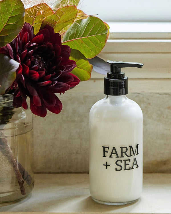 Farm + Sea Body Lotion, 8 Oz Pump Bottle, Coastal Bath and Body Care