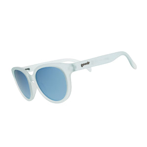 Goodr Blue Tie Affair Sunglasses, Light Blue Round Sunglasses with Blue Lenses, Polarized Sunglasses, UV Protection Sunglasses, Beach Sunglasses, Outdoor Sunglasses, Everyday Sunglasses