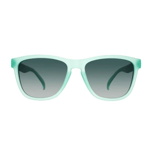 Goodr Dinner Mint Debauchery Sunglasses, Mint Green Frame, Dark Green Gradient Polarized Lenses, UV400 Protection, Active Lifestyle Sunglasses