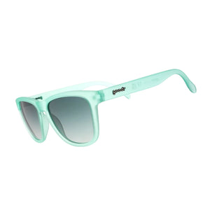 Goodr Dinner Mint Debauchery Sunglasses, Mint Green Frame, Dark Green Gradient Polarized Lenses, UV400 Protection, Active Lifestyle Sunglasses