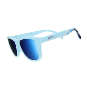 Goodr Glacier National Park Sunglasses, Light Blue Frame, Blue Polarized Lenses, UV400 Protection, Beach and Outdoor Sunglasses