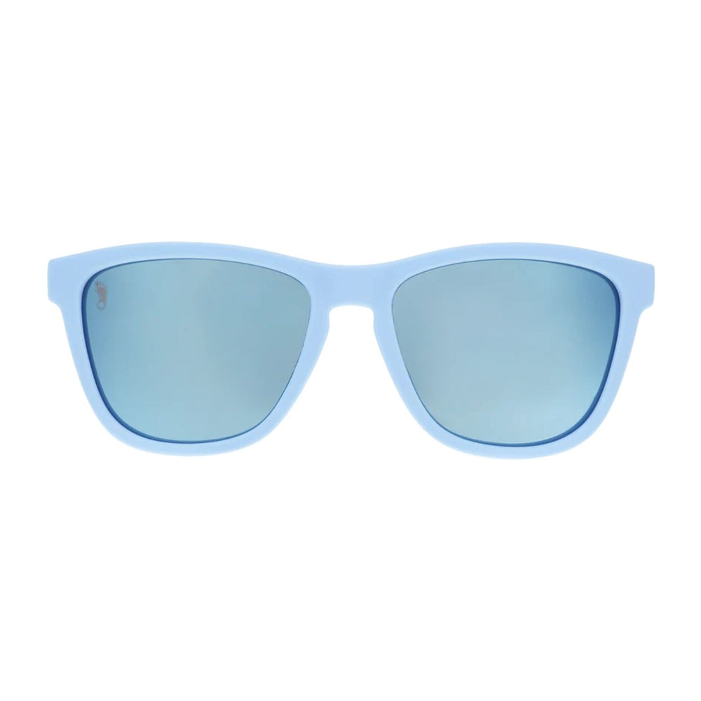 Goodr Hark the Sound UNC Sunglasses, Carolina Blue and White Frame, Ice Blue Reflective Polarized Lenses, UV400 Protection, College Sports Outdoor Sunglasses