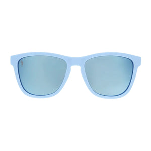 Goodr Hark the Sound UNC Sunglasses, Carolina Blue and White Frame, Ice Blue Reflective Polarized Lenses, UV400 Protection, College Sports Outdoor Sunglasses