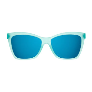 Goodr Will Brake for Mermaids Sunglasses, Translucent Teal Frame, Reflective Teal Polarized Lenses, UV400 Protection, Running and Outdoor Adventure Sunglasses