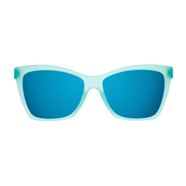 Goodr Will Brake for Mermaids Sunglasses, Translucent Teal Frame, Reflective Teal Polarized Lenses, UV400 Protection, Running and Outdoor Adventure Sunglasses