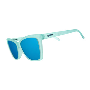 Goodr Will Brake for Mermaids Sunglasses, Translucent Teal Frame, Reflective Teal Polarized Lenses, UV400 Protection, Running and Outdoor Adventure Sunglasses