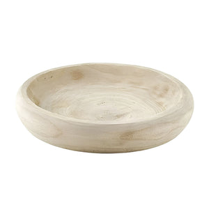 Large Natural Paulownia Wood Bowl, 11.5-Inch Serving Bowl, Wooden Bowl, Rustic Home Decor, Tabletop Accent