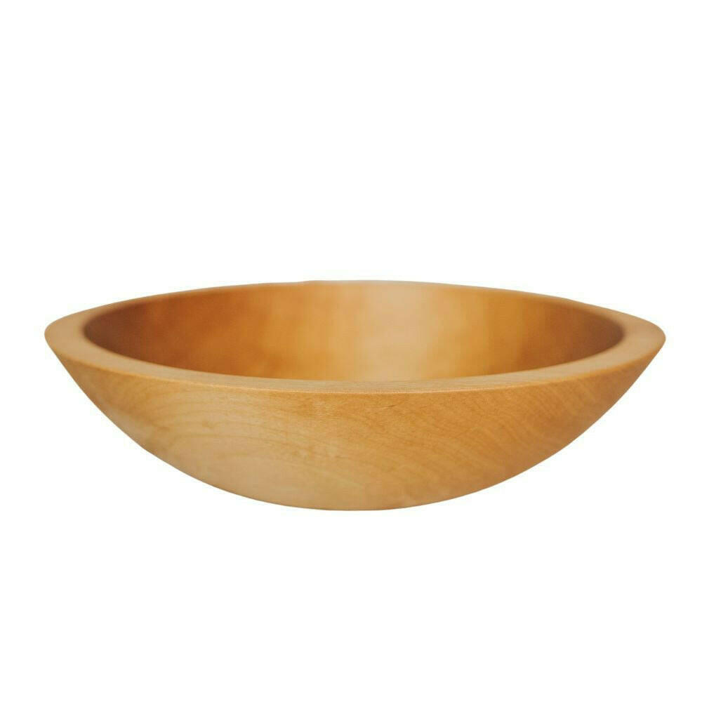 12 Inch Sugar Maple Wooden Salad Bowl Bowls American Farmhouse Bowls   