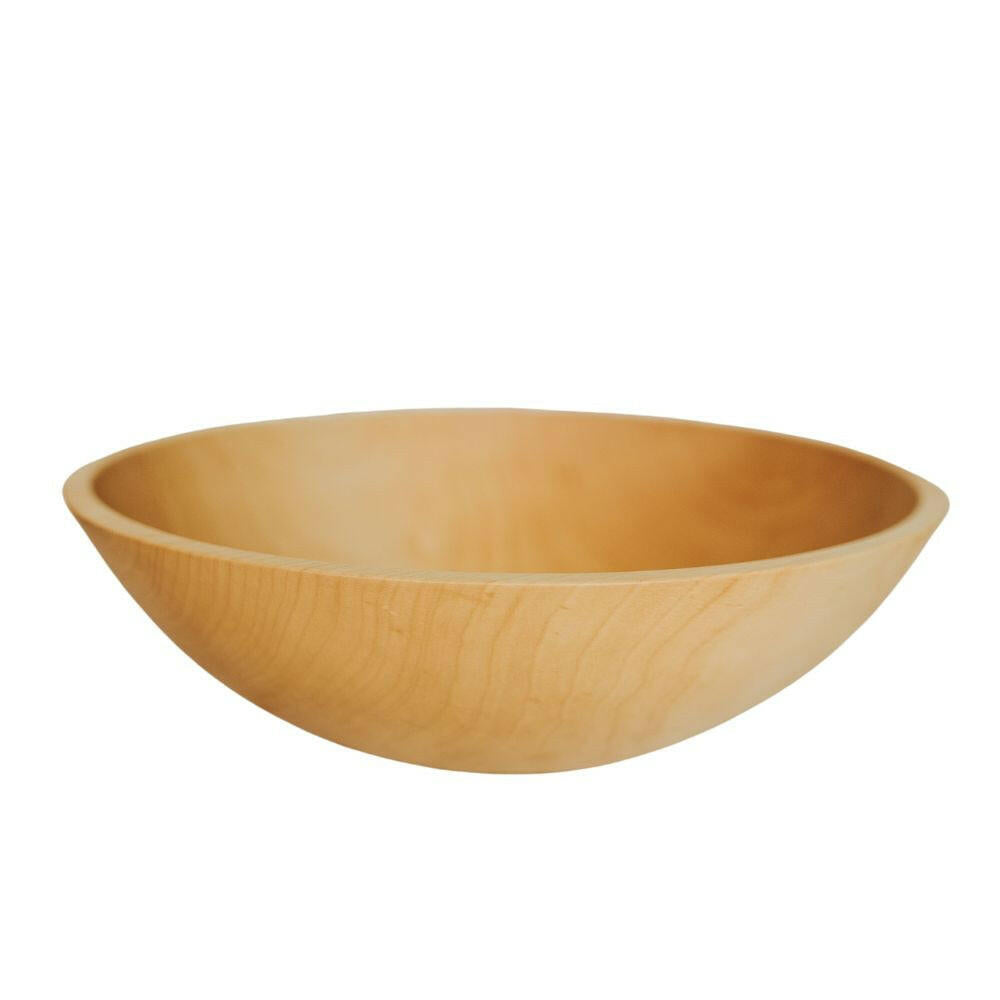 17 Inch Sugar Maple Wooden Bowl Bowls American Farmhouse Bowls   