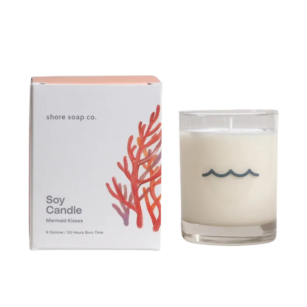 Mermaid Kisses Soy Candle, Clean Burning Scented Candle, Ocean Inspired Home Fragrance