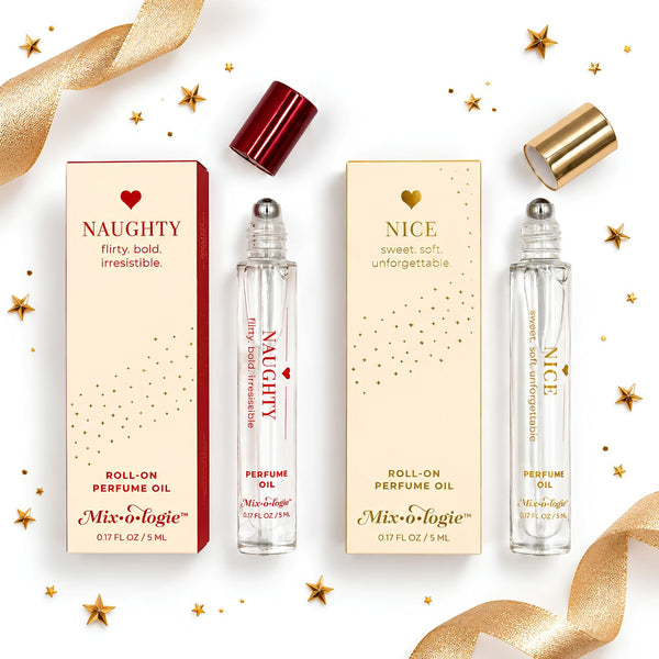Mixologie Naughty And Nice Roll-On Perfume Oil Gift Set, Travel-Size Fragrance And Personal Care