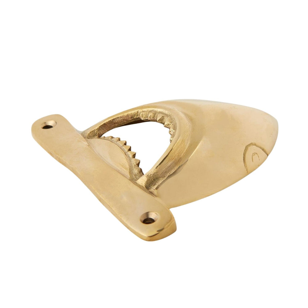 Mountable Shark Bottle Opener, Solid Brass 