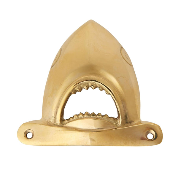 Mountable Shark Bottle Opener, Solid Brass 