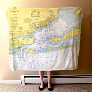 Nautical Chart Blankets, Florida Coastal Maps