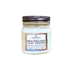 New England Leaf Peeper Soy Candle, 8 Oz Glass Mason Jar, Fall Candle, Autumn Candle, New England Candle, Cozy Home Decor, Holiday Gift