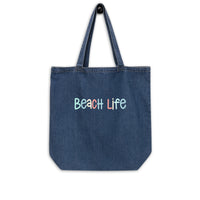 Thumbnail for Beach Life Organic Denim Tote Bag  New England Trading Co   