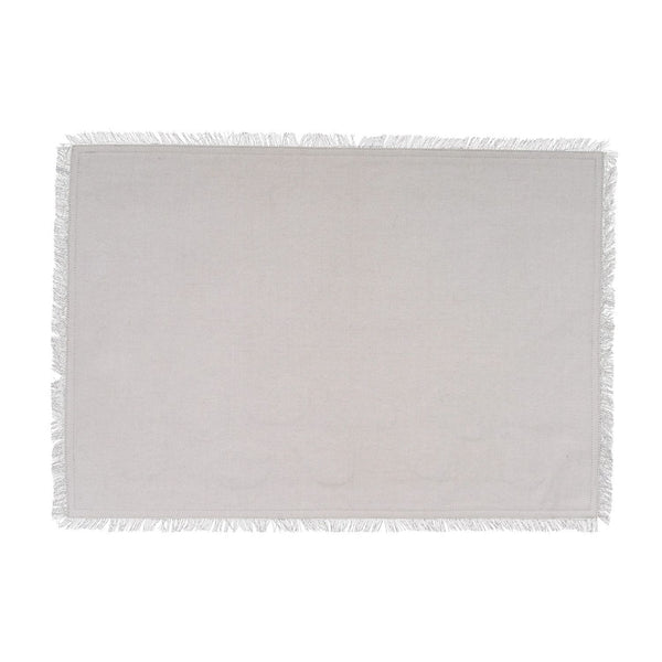 Oyster Pattern Embroidered Placemat Styled With Coastal Tableware, Beach House Tables, Coastal Dining And Summer Entertaining