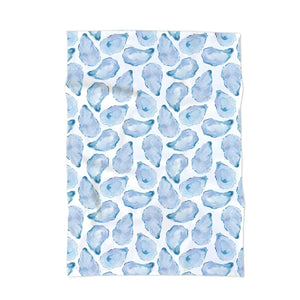 Oyster Shell Kitchen Towel With Watercolor Shell Design, 100% Cotton Flour Sack Tea Towel, Coastal Kitchen Decor