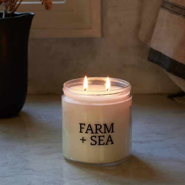 Coastal Scented Candle with Peony, Lily, and Sea Salt