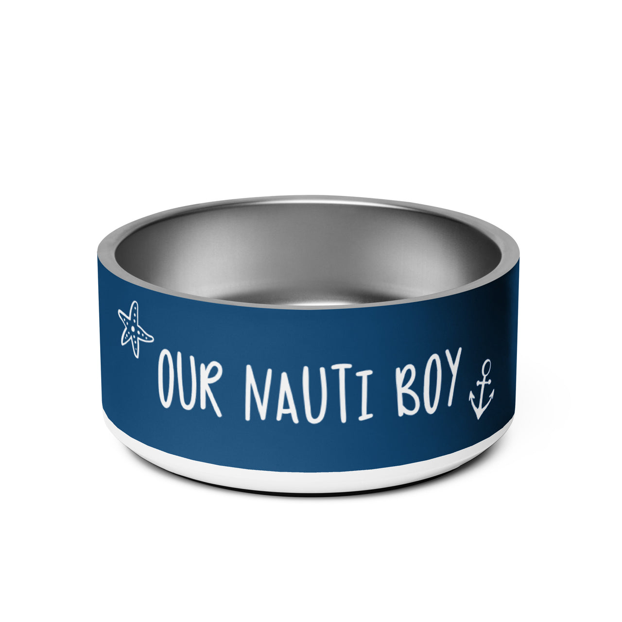 Nauti Boy Coastal Pet Bowl, 2 Sizes  New England Trading Co 32oz  