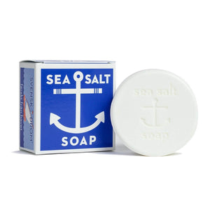 Swedish Dream Sea Salt Mineral Soap Bar With White Anchor Design And Blue Packaging, Coastal Bath And Body Products, USA-Made Soap, Coastal Gift