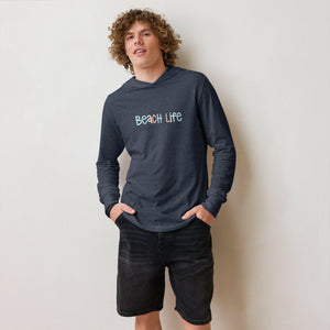 Beach Life Hooded Long Sleeve Tee, Unisex  New England Trading Co   