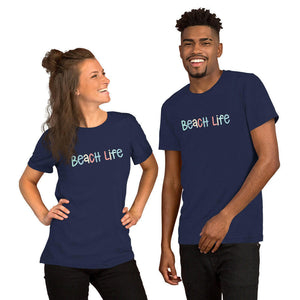 Beach Life Unisex Tee New England Trading Co Navy