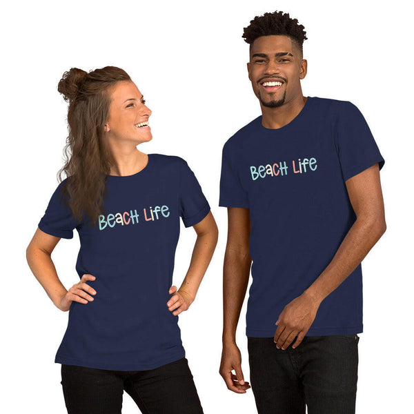 Beach Life Unisex Tee New England Trading Co Navy