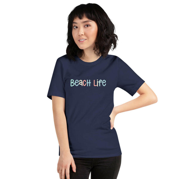 Beach Life Unisex Tee New England Trading Co Navy