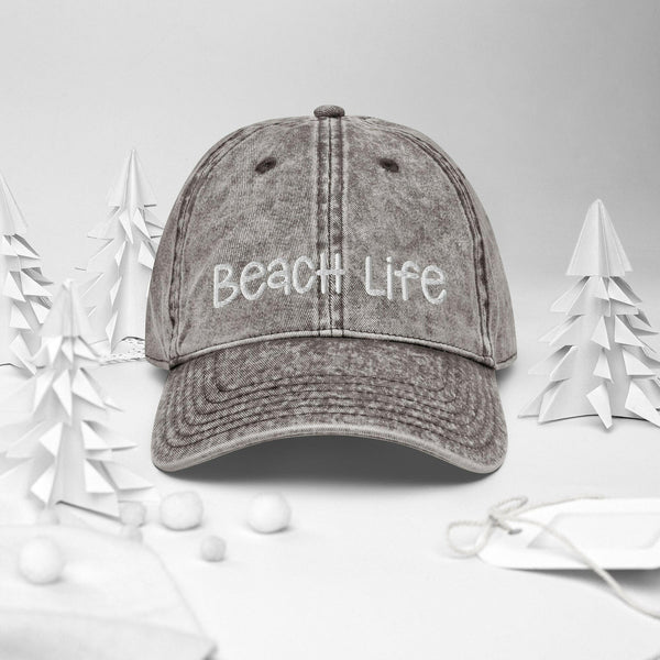 Beach Life Vintage Cotton Twill Cap  New England Trading Co   