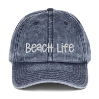 Thumbnail for Beach Life Vintage Cotton Twill Cap  New England Trading Co Navy  