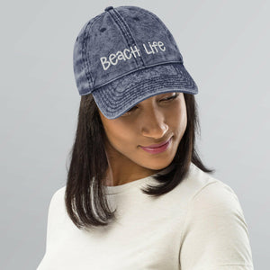 Beach Life Vintage Cotton Twill Cap  New England Trading Co   