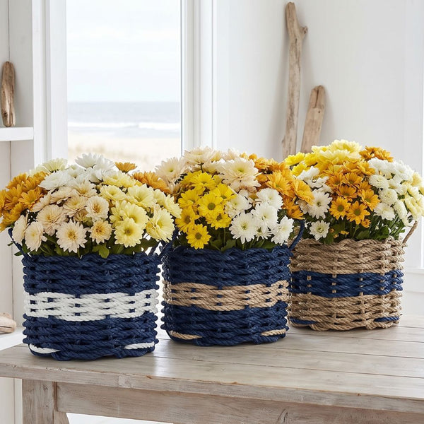 Wicked Good Lobster Rope Basket, 12 x 8, Handcrafted Marine Grade Rope Basket, Nautical Home Decor Basket