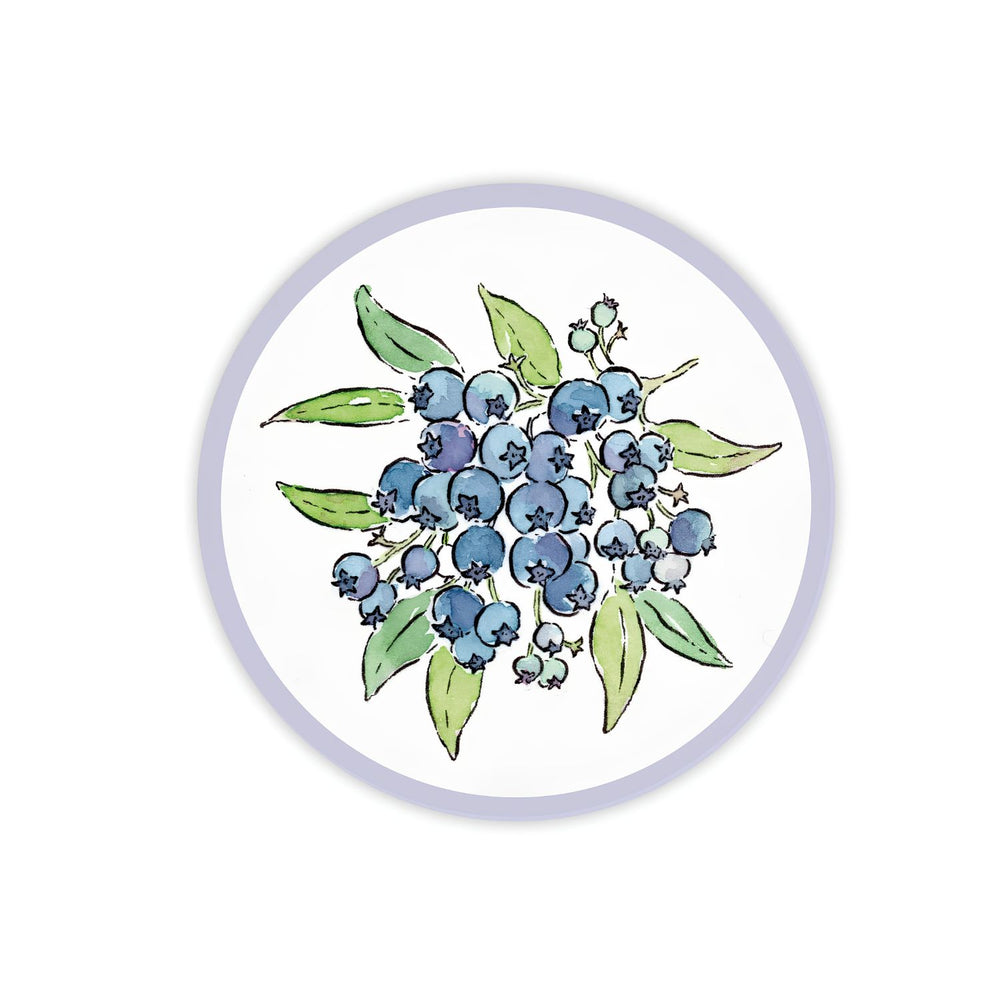 Wild Blueberry Coasters Set of 4, Coastal Drink Coasters, Maine Kitchen Decor