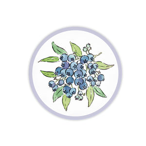 Wild Blueberry Coasters Set of 4, Coastal Drink Coasters, Maine Kitchen Decor