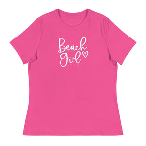 Beach Girl Relaxed T-Shirt  New England Trading Co Berry S 