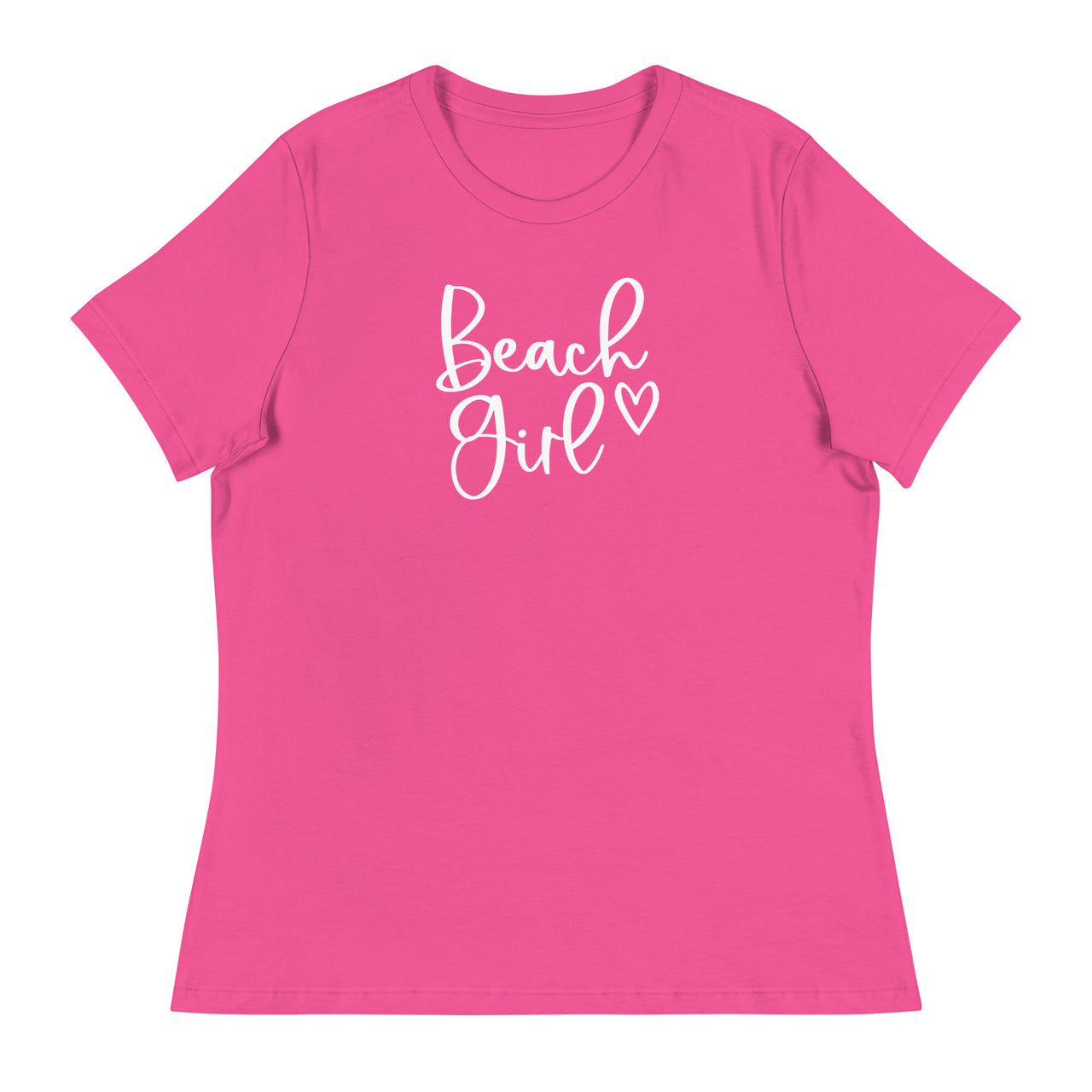 Beach Girl Relaxed T-Shirt  New England Trading Co Berry S 