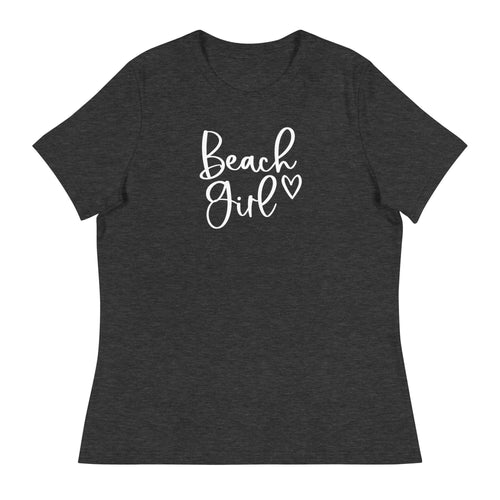 Beach Girl Relaxed T-Shirt  New England Trading Co Dark Grey Heather S 