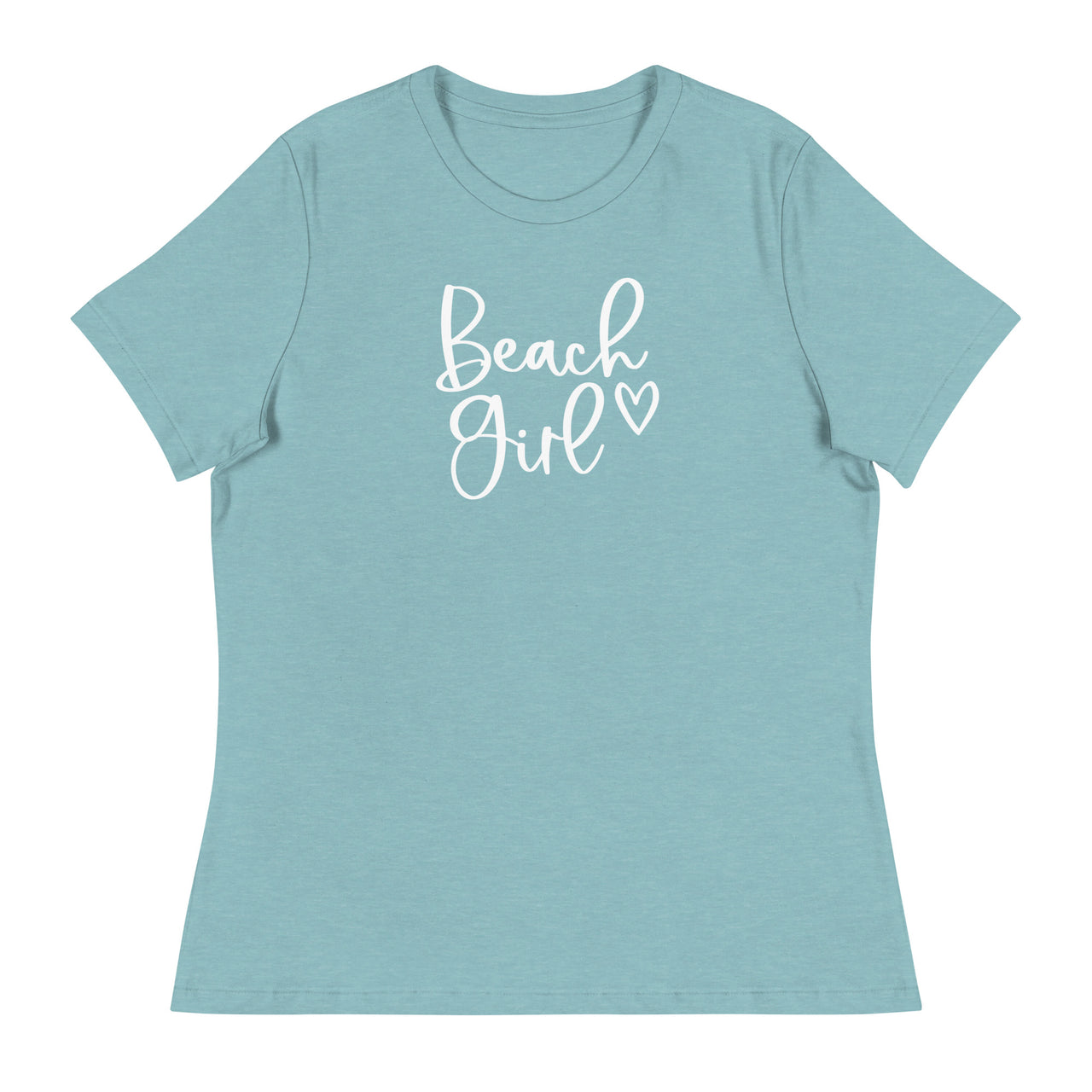 Beach Girl Relaxed T-Shirt  New England Trading Co Heather Blue Lagoon S 