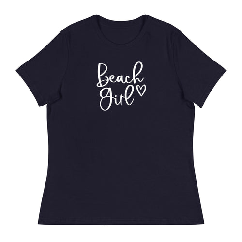 Beach Girl Relaxed T-Shirt  New England Trading Co Navy S 