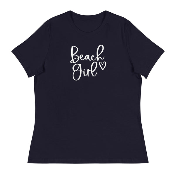 Beach Girl Relaxed T-Shirt  New England Trading Co Navy S 