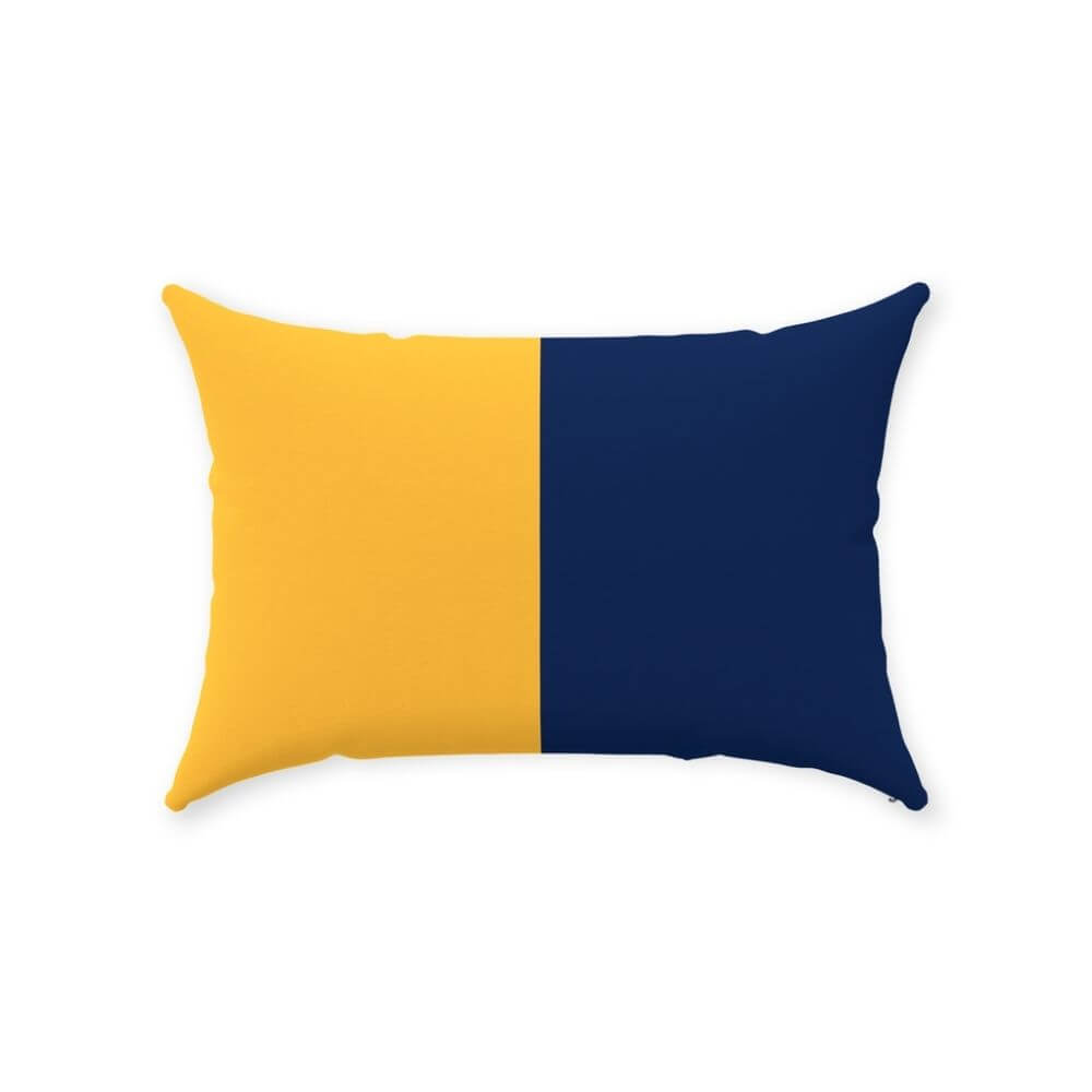Nautical Signal Flag Lumbar Pillows, Deluxe Cotton Twill, 14" x 20" Throw Pillows The New England Trading Company K  