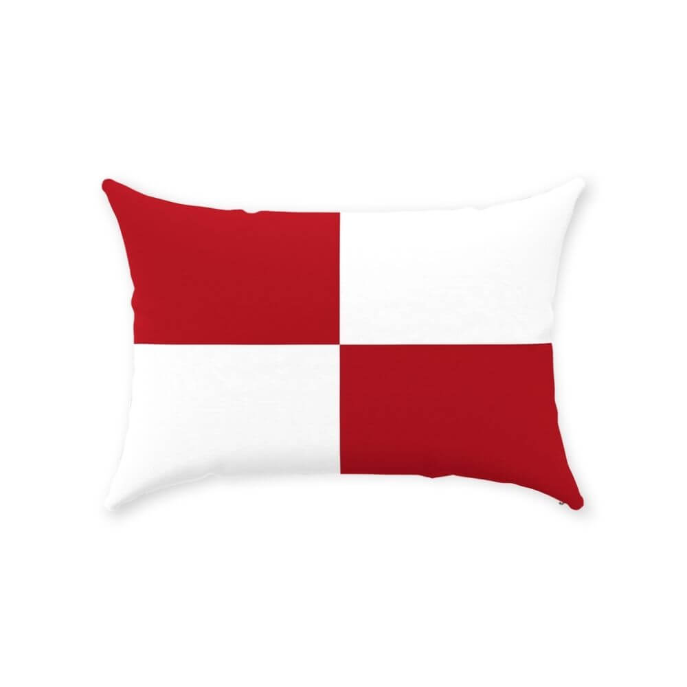 Nautical Signal Flag Lumbar Pillows, Deluxe Cotton Twill, 14" x 20" Throw Pillows The New England Trading Company U  