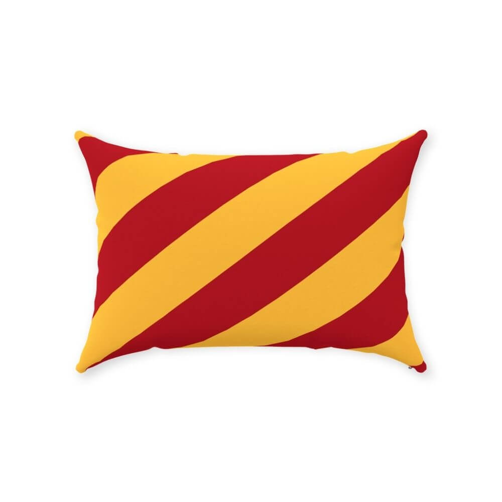 Nautical Signal Flag Lumbar Pillows, Deluxe Cotton Twill, 14" x 20" Throw Pillows The New England Trading Company Y  