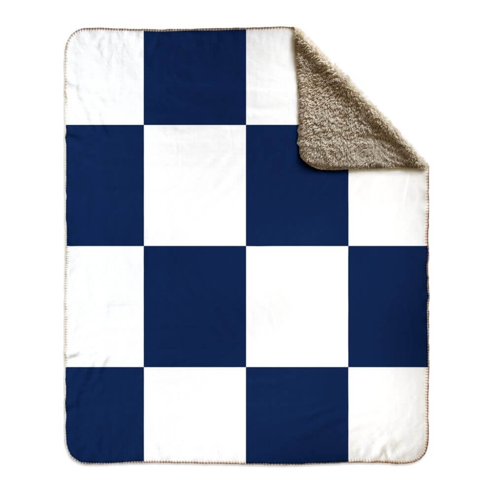 Nautical Signal Flag Fleece Sherpa Blanket, Choose A-Z Blankets The New England Trading Company N  