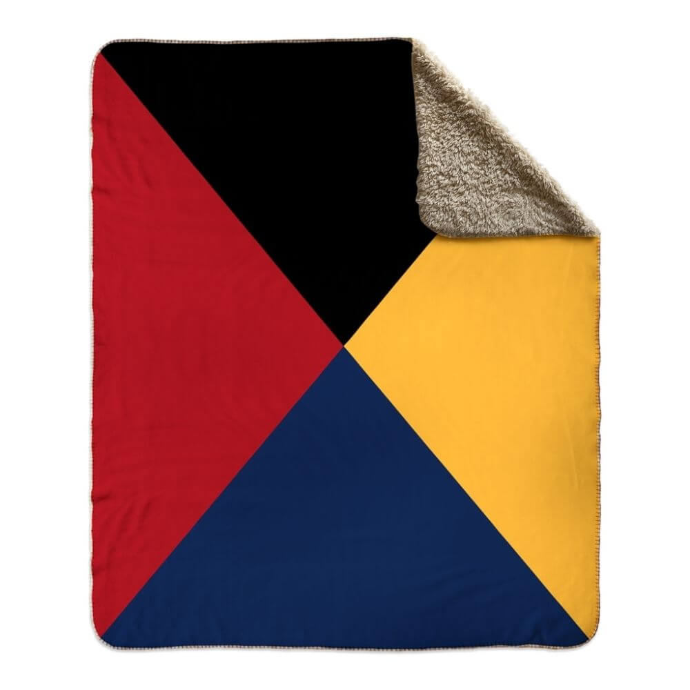 Nautical Signal Flag Fleece Sherpa Blanket, Choose A-Z Blankets The New England Trading Company Z  