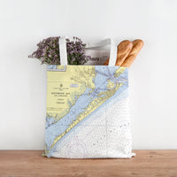 Thumbnail for Nautical Chart Tote Bag, Locations in Texas