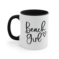 Thumbnail for Beach Girl Ceramic Coffee Mug, 5 Colors Mugs New England Trading Co Black  